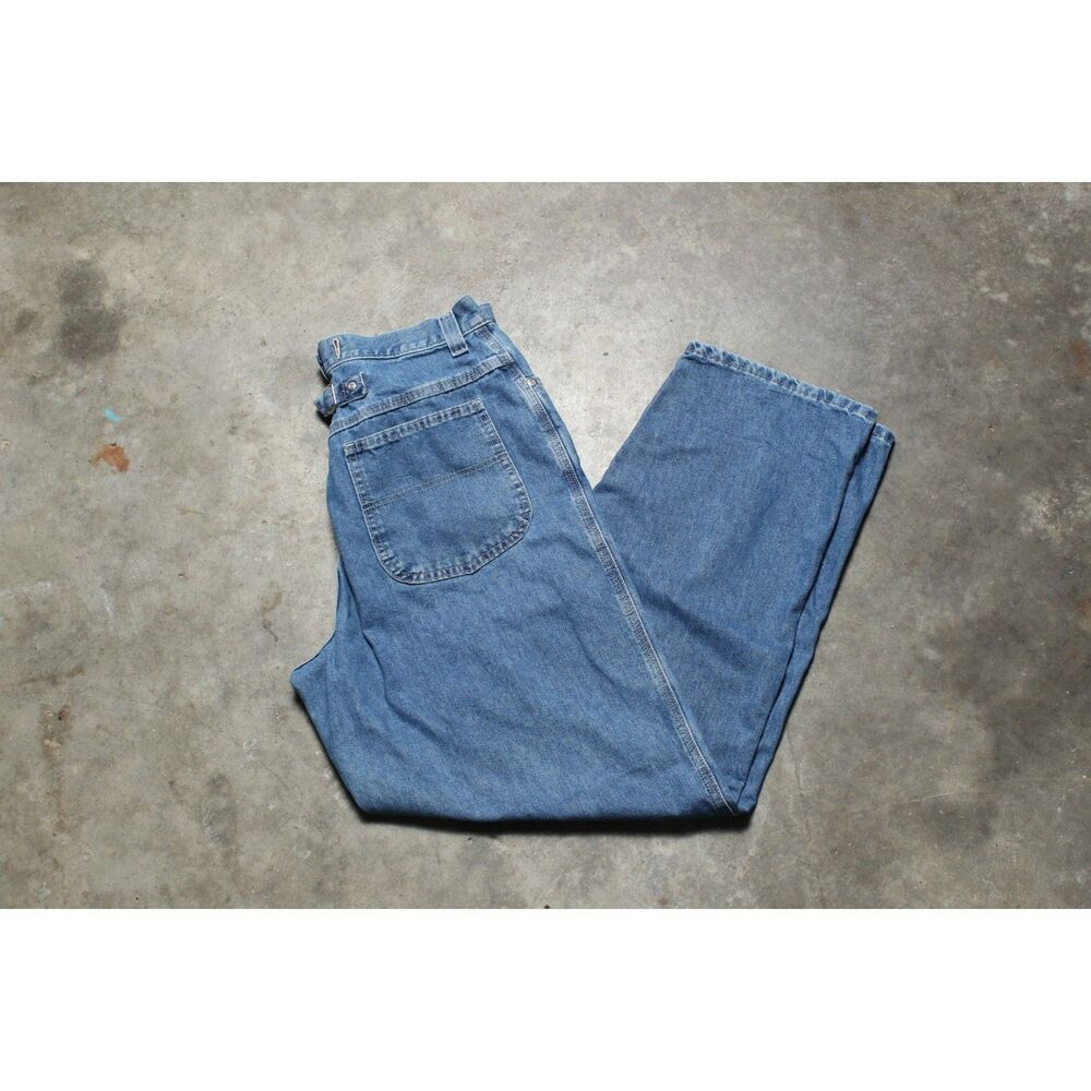Vintage 90s USA-Made Lee Women's Jeans With Back Buckle - 14 M